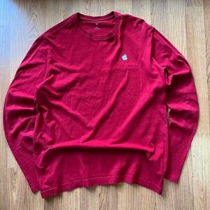 Vintage 2000s red Apple tech graphic long sleeve